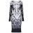 Body Flattering Long-sleeve Print Dress